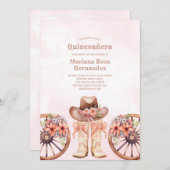 Westerne Cowgirl Quinceanera verjaardagsfeestje Kaart (Voorkant / Achterkant)