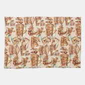 Westerne Cowgirl Ranch Horse Scènes Theedoek (Horizontaal)