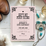 Westerne Cowgirl Rodeo 30ste verjaardagsfeest Kaart<br><div class="desc">Zadelen voor een wilde viering met deze Westerne Cowgirl Rodeo 30e verjaardagsfeestje uitnodiging. Met rustieke design en gedurfde typografie zet deze uitnodiging de perfecte toon voor een country-chique mijlpaalverjaardag. Personaliseer de details om een unieke uitnodiging te creëer die uw gasten klaar zal hebben om hun laarzen te trappen. Perfect voor...</div>