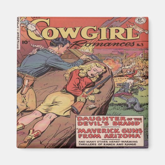Westerne Cowgirl Romance Magneet (Voorkant)