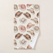 Westerne Cowgirl Roze Bruine Petten Bad Handdoek (Handdoek)