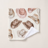 Westerne Cowgirl Roze Bruine Petten Bad Handdoek (Wasdoekje)