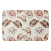 Westerne Cowgirl Roze Bruine Petten Badmat (Voorkant)