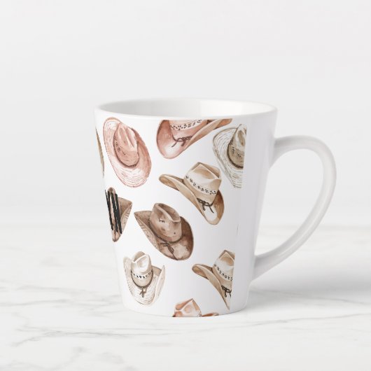 Westerne Cowgirl Roze Bruine Petten Latte Mok (Rechts)