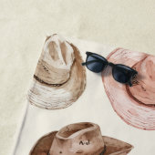 Westerne Cowgirl Roze Bruine Petten Strandlaken (In situ)