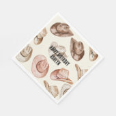 Westerne Cowgirl Roze Bruine Petten Verjaardag Servet (Hoek)