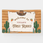 Westerne Cowgirl Saddle Up Rodeo Welkom Spandoek (Horizontaal)