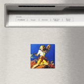 Westerne Cowgirl Shoot Out Magnet (Insitu (Vaatwasser))