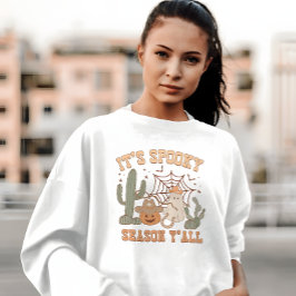 Westerne Cowgirl Spooky Seizoen Halloween Ghost Sh T-shirt