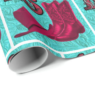 Westerne Cowgirl Sweet!6 Boots en Pet Cadeaupapier