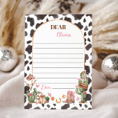 Westerne Cowgirl Time Capsule Note Bericht Kaart