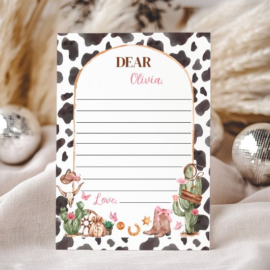 Westerne Cowgirl Time Capsule Note Bericht Kaart