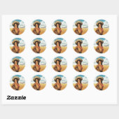 Westerne Cowgirl Vrouw Stickers (Vel)