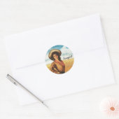 Westerne Cowgirl Vrouw Stickers (Envelop)