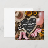 Westerne Cowgirl zwangerschapsaankondiging Kaart (Voorkant / Achterkant)