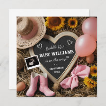 Westerne Cowgirl zwangerschapsaankondiging