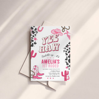 Westerne Cowgirl's eerste Rodeo Kaart