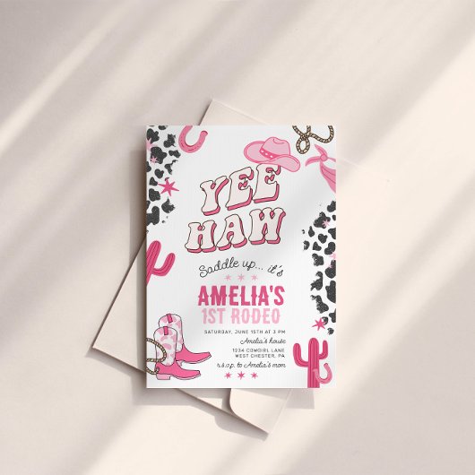 Westerne Cowgirl's eerste Rodeo Kaart