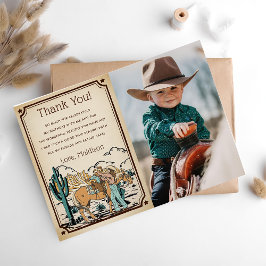 Westerne Cowgrirl Verjaardagsfeestje Dank je kaart