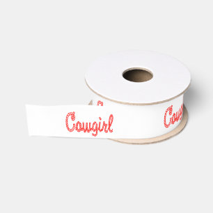 Westerne Craft Floral Gift Ribbon Cowgirl Tekst Grosgrain Lint