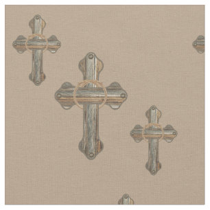 Westerne Cross Barnwood Ropes en Conchos Set Stof