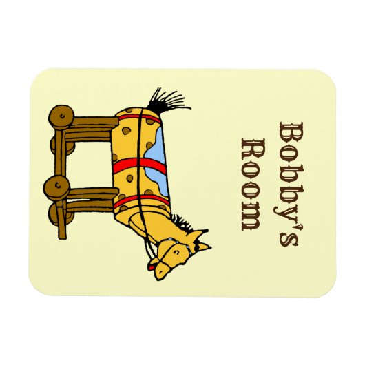 Westerne Custom Speelgoed Horse Premium Magnet Magneet (Horizontaal)