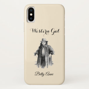  Westerne dame op maat Case-Mate iPhone Case