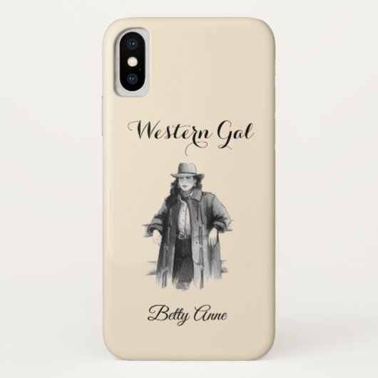  Westerne dame op maat Case-Mate iPhone Case (Achterkant)