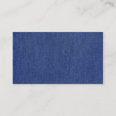 Westerne Dark Blue Denim Biz-kaarten Visitekaartje (Achterkant)