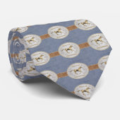 Westerne Denim-afdrukken met gordel en sluiting Stropdas (Opgerold)