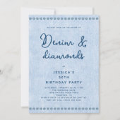 Westerne Denim en Diamonds 30ste verjaardagsfeest Kaart (Voorkant)