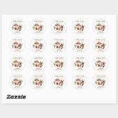 Westerne Desert Cactus Cowboy Baby shower Ronde Sticker (Vel)