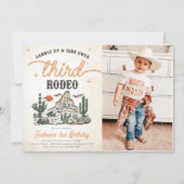 Westerne  Desert Cowboy 3e verjaardag foto Kaart (Voorkant)