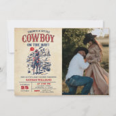 Westerne  Desert Cowboy Baby shower Foto Kaart (Voorkant)