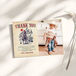 Westerne  Desert Rodeo Verjaardagsfoto Bedankkaart