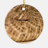 westerne diamondback ratelslang keramisch ornament (Voorkant)