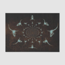 Westerne  donkerbruine Blauwgroen textuur Bull Sku