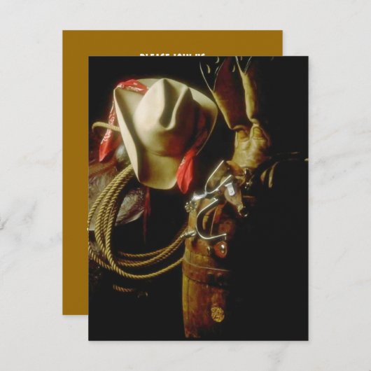 WESTERNE DRAAG TACK WAITS ARRIVAL THUIS PARTIJ VER KAART (Voorkant / Achterkant)