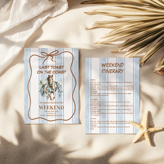 Westerne droom kustpaard vrijgezellenfeest kaart