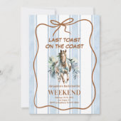 Westerne droom kustpaard vrijgezellenfeest kaart (Voorkant)