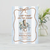 Westerne droom kustpaard vrijgezellenfeest kaart (Staand voorkant)