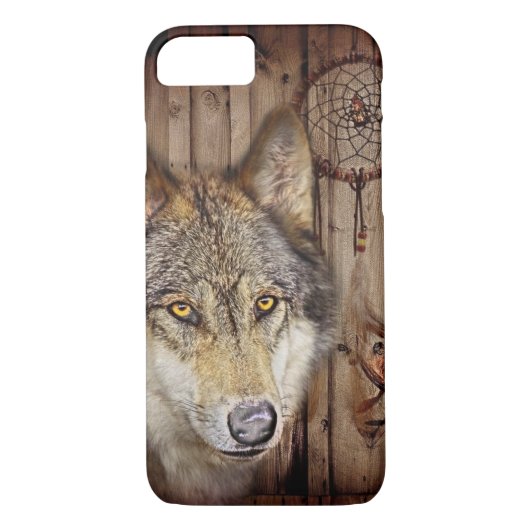 Westerne droomvanger amerikaanse indianenwolf Case-Mate iPhone case (Achterkant)