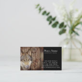 Westerne droomvanger amerikaanse indianenwolf visitekaartje (Staand voorkant)