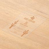 Westerne Earth Tone Country Baby-laarzen Douche Acryl Uitnodigingen (Laagn)