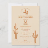 Westerne Earth Tone Country Baby-laarzen Douche Kaart (Voorkant)