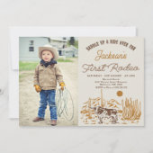  Westerne eerste Rodeo 1e verjaardag foto Kaart (Voorkant)