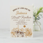  Westerne eerste Rodeo 1e verjaardag Kaart (Staand voorkant)