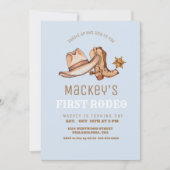 Westerne eerste Rodeo Cowboy Verjaardag Kaart (Voorkant)