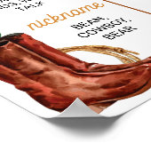 Westerne eerste Rodeo Cowboy Verjaardag Mijlpaal t Poster (Hoek)