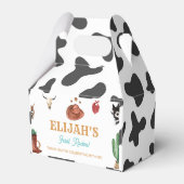 Westerne eerste Rodeo Cowboy verjaardagsgunst box Bedankdoosjes (Achterkant)